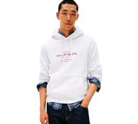 Tommy Hilfiger Men’s Oval Graphic Hoodie with Logo, White (White), XXXL