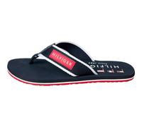 Tommy Hilfiger Men’s Patch Flip Flops with Logo, Blue (Desert Sky), 7