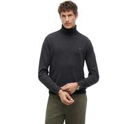 Tommy Hilfiger Men’s Pima Cashmere Roll Neck Jumper, Grey (Dark Grey Heather), L