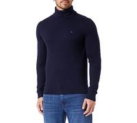 Tommy Hilfiger Men’s Pima Cashmere Roll Neck Jumper, Blue (Desert Sky), XL