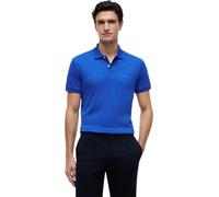 Tommy Hilfiger Men’s Polo Shirt Short Sleeve Liquid Cotton with Button Placket, Blue (Regal Blue), XS