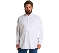 Tommy Hilfiger Men’s Poplin Polka Dot Cotton Shirt, White (Optic White/Navy Dot), 2XL