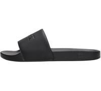 Tommy Hilfiger Men’s Print Tumble Slides with Logo, Black (Black), 8