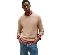 Tommy Hilfiger Men’s Regular Fit Essential Structure Crew Neck Jumper, Beige (Coastal Taupe), XS