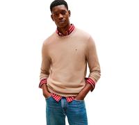 Tommy Hilfiger Men’s Regular Fit Essential Structure Crew Neck Jumper, Beige (Coastal Taupe), XXL