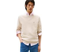 Tommy Hilfiger Men’s Regular Fit Essential Structure Crew Neck Jumper, Beige (Heathered Oatmilk), XL