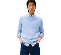 Tommy Hilfiger Men’s Regular Fit Essential Structure Crew Neck Jumper, Blue (Vessel Blue Heather), L