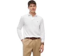 Tommy Hilfiger Men’s Regular Fit Long Sleeve Polo Shirt with Button Placket, White (White), XXXL