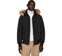 Tommy Hilfiger Men’s Rockie Down Bomber Jacket with Detachable Hood, Black (Black), XL