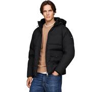 Tommy Hilfiger Men’s Rockie Utility Puffer Jacket with Hood, Black (Black), S