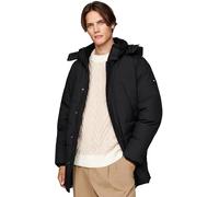 Tommy Hilfiger Men’s Rocky Utility Parka with Button Placket, Black (Black), L