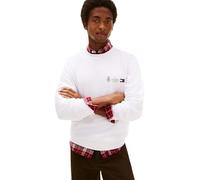 Tommy Hilfiger Men’s Round Neck Small Crest Outline Sweatshirt, White (White), L