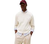 Tommy Hilfiger Men’s Seasonal Fleece Round Neck Sweatshirt, Beige (Heathered Oatmilk), XL