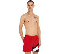 Tommy Hilfiger Solid Flag Swim Shorts - Red, Primary Red, Size S, Men Primary Red