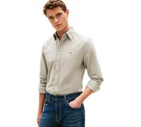 Tommy Hilfiger Men’s Shirt Flex Dobby in Cotton, Green (Dark Artichoke), M