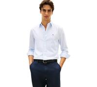 Tommy Hilfiger Men’s Shirt Flex Poplin Classic in Cotton, Blue (Sweet Blue/Stripe), M