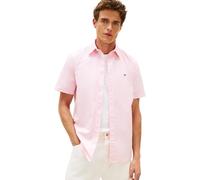 Tommy Hilfiger Men’s Shirt Flex Poplin Houndstooth in Cotton, Pink (Classic Pink/Check), XL
