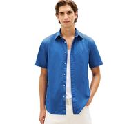 Tommy Hilfiger Men’s Shirt Flex Poplin Solid in Cotton, Blue (Blue Orbit), M