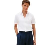 Tommy Hilfiger Men’s Shirt Seersucker Solid Regular Fit, White (White), S