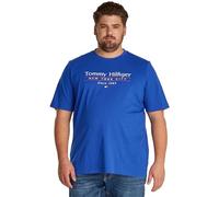 Tommy Hilfiger Men’s Short Sleeve Centre Stack Cotton T-Shirt, Blue (Wedge Blue), 2XL