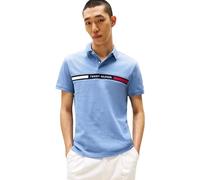 Tommy Hilfiger Men’s Short Sleeve Chest Insert Regular Fit Polo Shirt, Blue (Brisk Blue), XS
