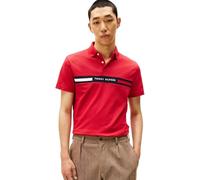 Tommy Hilfiger Men’s Short Sleeve Chest Insert Regular Fit Polo Shirt, Multicolor (Medium Red), L