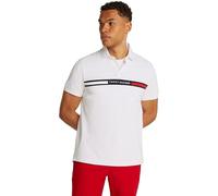 Tommy Hilfiger Men’s Short Sleeve Chest Insert Regular Fit Polo Shirt, White (White), XS