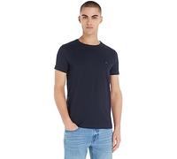 Tommy Hilfiger Men’s Short Sleeve Core Stretch Slim Fit T-Shirt, Blue (Desert Sky), XS
