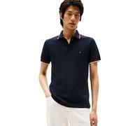 Tommy Hilfiger Men’s Short Sleeve Cuff Interest Slim Fit Polo Shirt, Blue (Desert Sky), XL