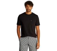 Tommy Hilfiger Men’s Short Sleeve Essential T-Shirt with Breast Pocket, Black (Black), XL