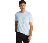 Tommy Hilfiger Men’s Short Sleeve Essential T-Shirt with Breast Pocket, Blue (Breezy Blue), M