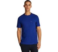 Tommy Hilfiger Men’s Short Sleeve Essential T-Shirt with Breast Pocket, Blue (Wedge Blue), XL