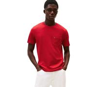 Tommy Hilfiger Men’s Short Sleeve Essential T-Shirt with Breast Pocket, Multicolor (Medium Red), L