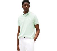 Tommy Hilfiger Men’s Short Sleeve Regular Fit Polo Shirt with Button Placket, Turquoise (Mint Gel Heather), M