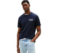 Tommy Hilfiger Men’s Short Sleeve Regular Fit Stack T-Shirt, Blue (Desert Sky), XS