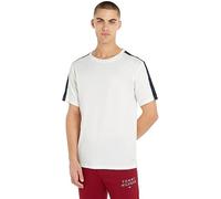 Tommy Hilfiger Men’s Short Sleeve Regular Fit T-Shirt, White (Ecru), XL