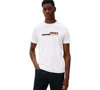 Tommy Hilfiger Men’s Short Sleeve Round Neck Colour Block Graphic T-Shirt, White (White), S