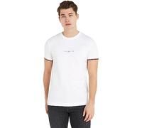 Tommy Hilfiger Men’s Short Sleeve Round Neck Logo Tipped T-Shirt, White (White), XS