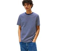 Tommy Hilfiger Men’s Short Sleeve Round Neck Seasonal Solid T-Shirt, Multicolor (Preppy Navy/Ivory Petal), S