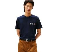 Tommy Hilfiger Men’s Short Sleeve Round Neck Small Crest Outline T-Shirt, Blue (Desert Sky), M