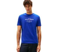Tommy Hilfiger Men’s Short Sleeve Round Neck Stack Graphic T-Shirt, Blue (Wedge Blue), XXXL