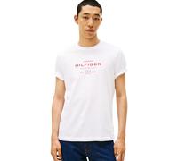 Tommy Hilfiger Men’s Short Sleeve Round Neck Stack Graphic T-Shirt, White (White), M