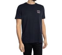 Tommy Hilfiger Men’s Short Sleeve Round Neck Stack T-Shirt, Blue (Desert Sky), XS