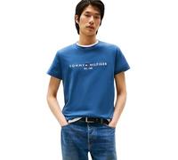 Tommy Hilfiger Men’s Short Sleeve Slim Fit T-Shirt, Blue (Aegean Sea), XXXL