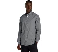 Tommy Hilfiger Men’s Slim Fit Pointed Collar Shirt, Multicolor (Carbon Navy/Ecru), S