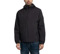 Tommy Hilfiger Men’s Sporty Branded Hooded Windbreaker, Black (Black), S