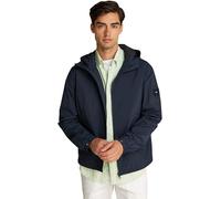 Tommy Hilfiger Men’s Sporty Branded Hooded Windbreaker, Blue (Desert Sky), L