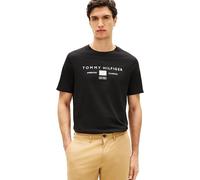 Tommy Hilfiger Men's Brand Love Mono Stack Tee MW0MW42365 S/S T-Shirt, Black, S