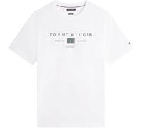 Tommy Hilfiger Men’s T-Shirt Short Sleeve Brand Love Mono Stack in Cotton, White (White), XXL