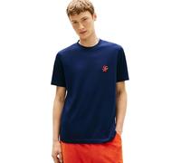 Tommy Hilfiger Men’s T-Shirt Short Sleeve Script Monogram in Cotton, Blue (Carbon Navy), XXL